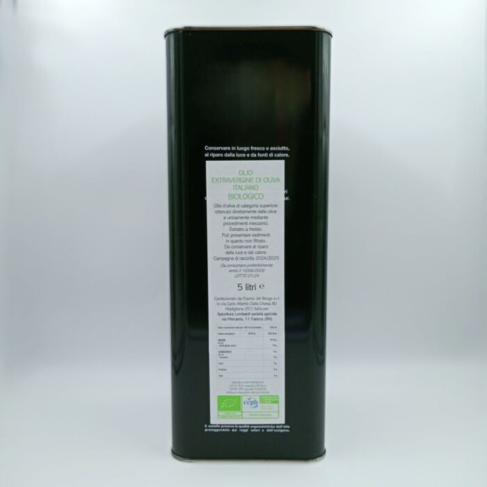 OLIO D'OLIVA Extravergine Biologico - 5 litri - immagine 2